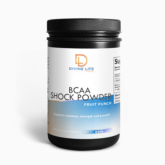 Divine Life Nutrition-BCAA Shock Powder-Elite Recovery Formula (Fruit Punch)