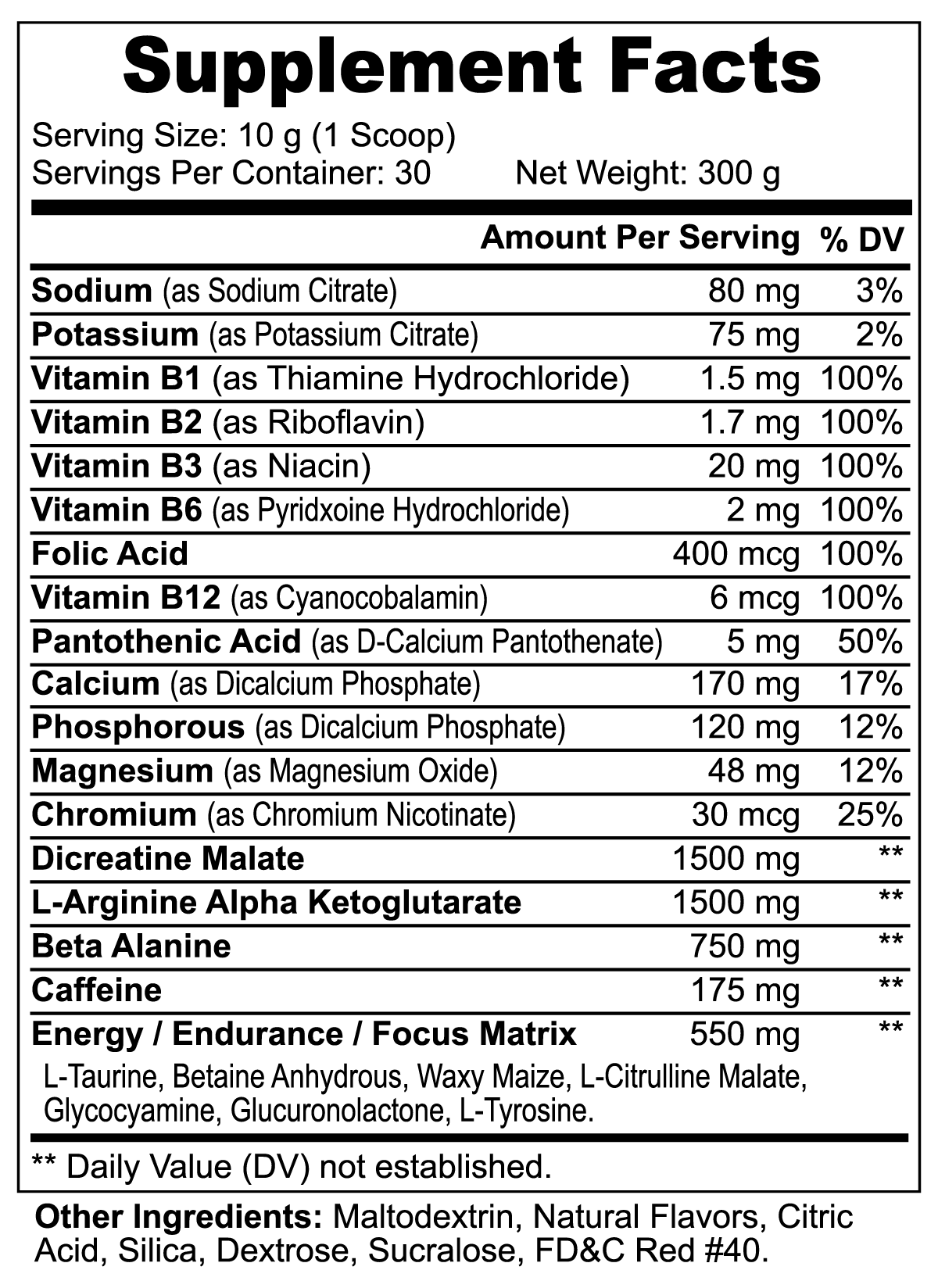 Overflow Energy (Pre-Workout Powder- Fruit Punch)